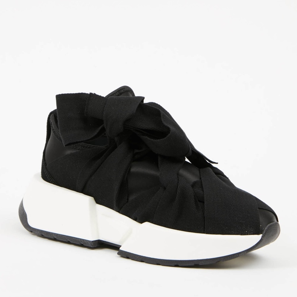 MM6 Black Bow Tie Chunky Neoprene Sneakers 7/37